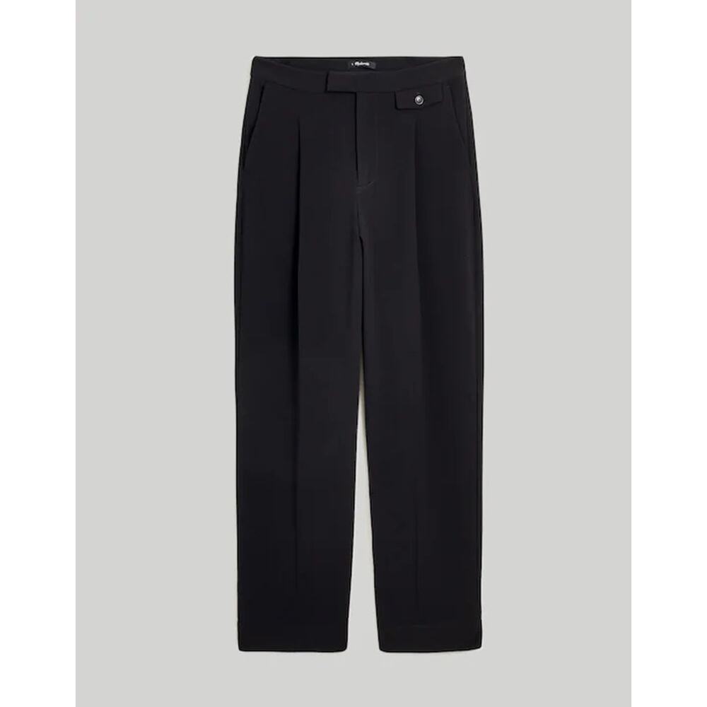 Madewell Black The Petite Rosedale High-Rise Straight Pant in Crepe Size 00P - Picture 5 of 15